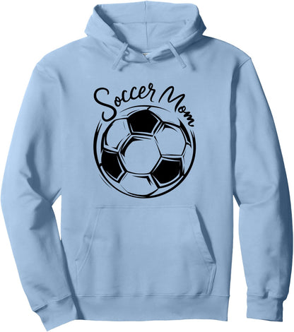 Soccer Mom Proud Football Mothers Game Day Sporty Moms Pullover Hoodie