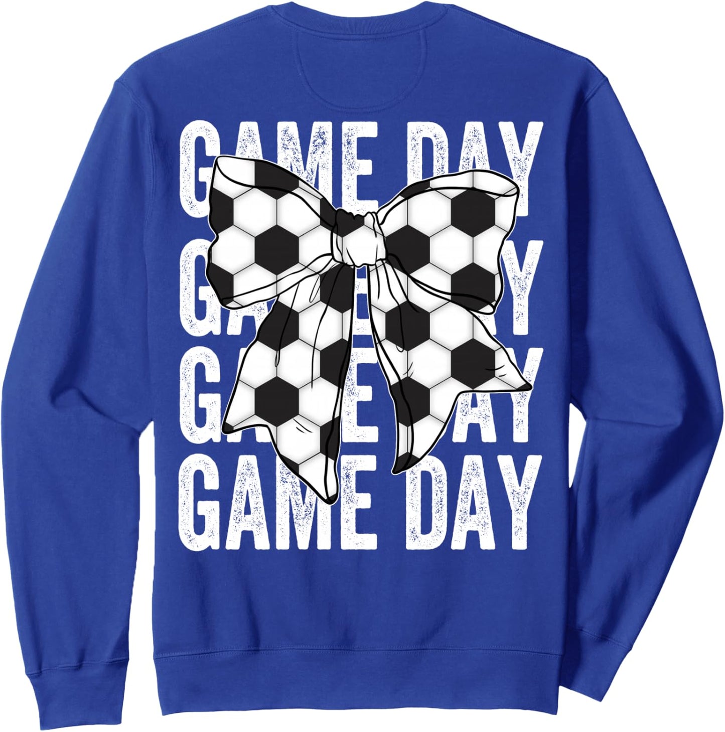Soccer Bow Game Day Coquette Women Front and Back Print Sweatshirt