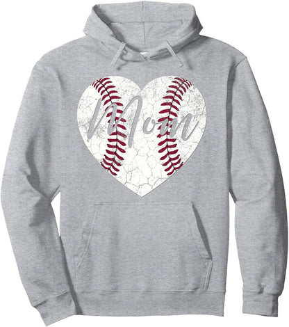 Baseball Mommy Mom Mama Women Wife Pullover Hoodie