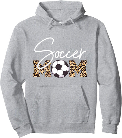 Soccer Mom Leopard Print Ball Pullover Hoodie