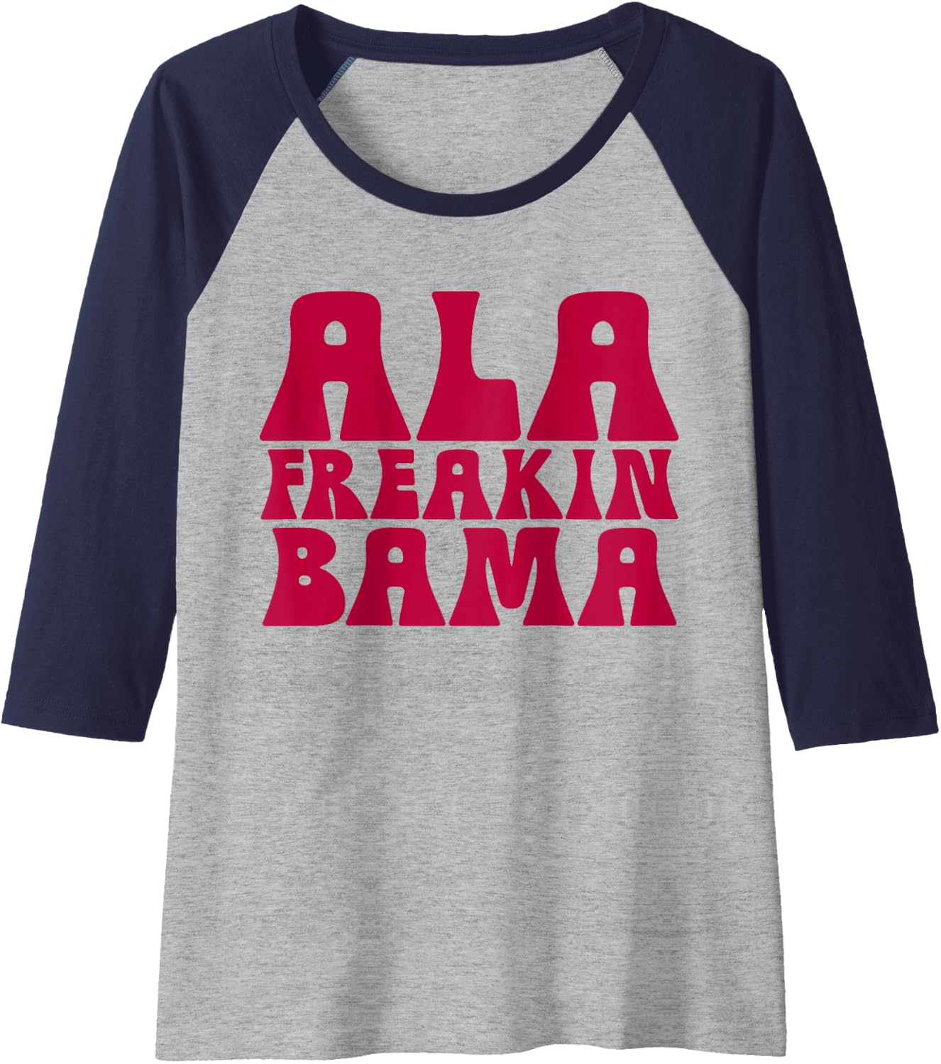 Ala Freakin' Bama - Awesome Alabama Pun Gifts Raglan Baseball Tee