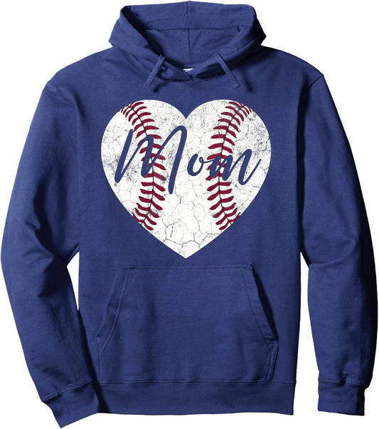 Baseball Mommy Mom Mama Women Wife Pullover Hoodie