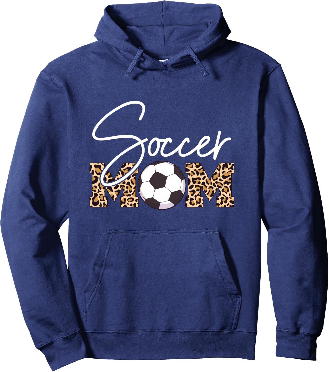 Soccer Mom Leopard Print Ball Pullover Hoodie