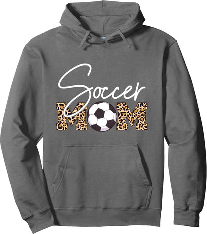 Soccer Mom Leopard Print Ball Pullover Hoodie