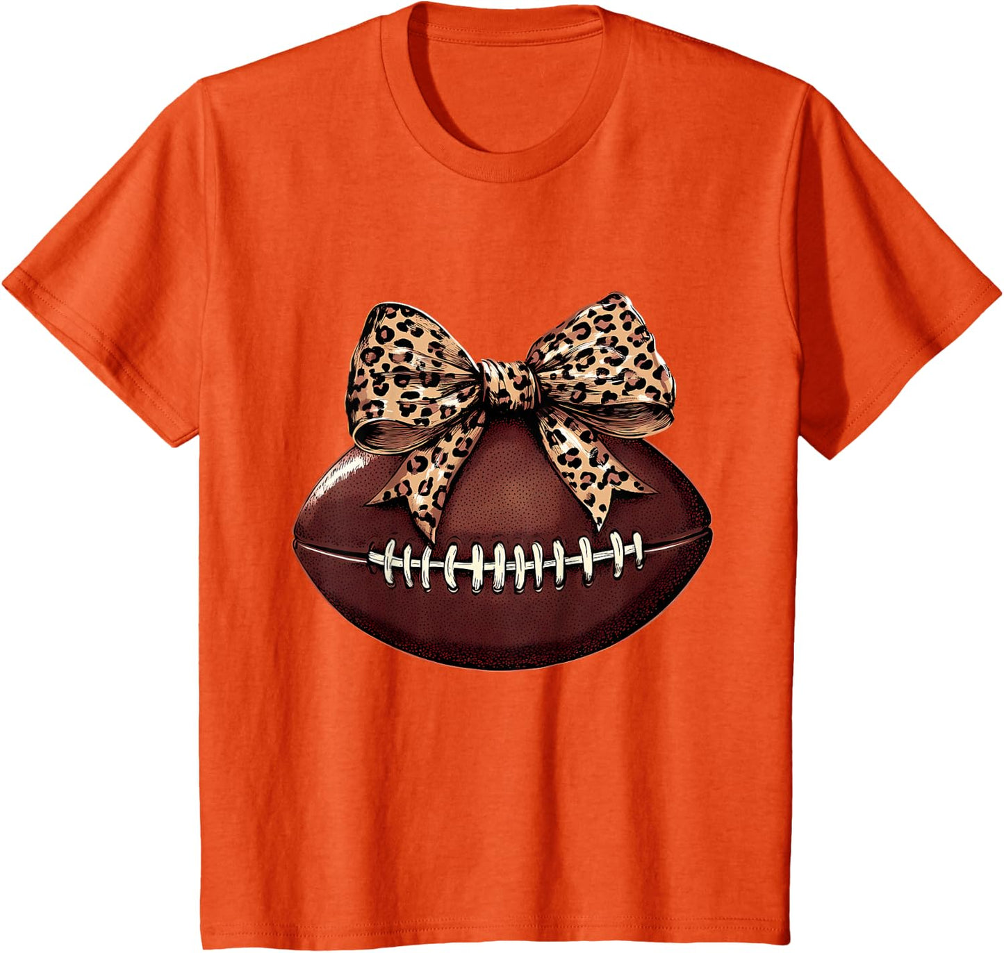 Football Coquette Bow Football Bow Cute Football Mom T-Shirt