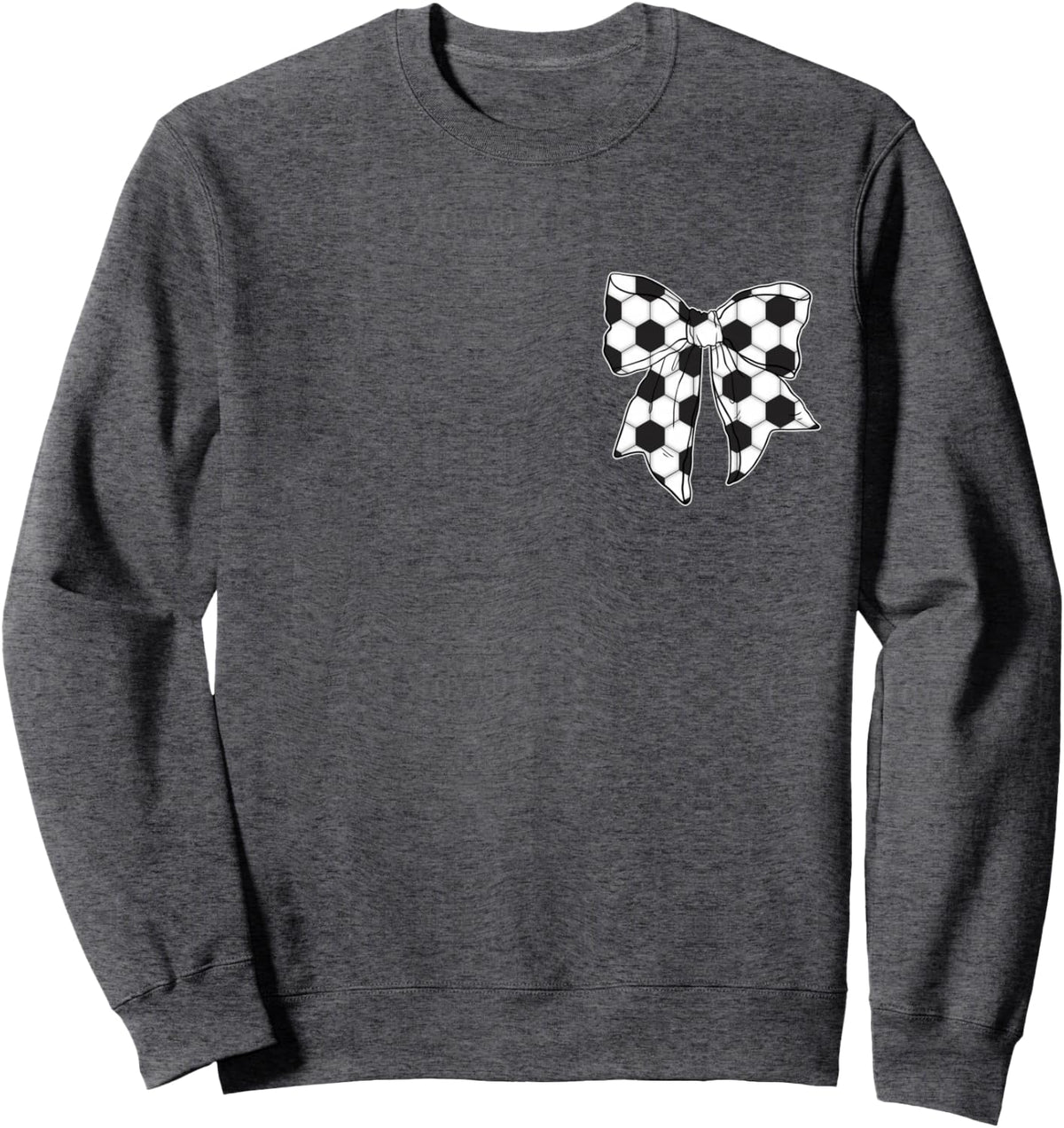 Soccer Bow Game Day Coquette Women Front and Back Print Sweatshirt
