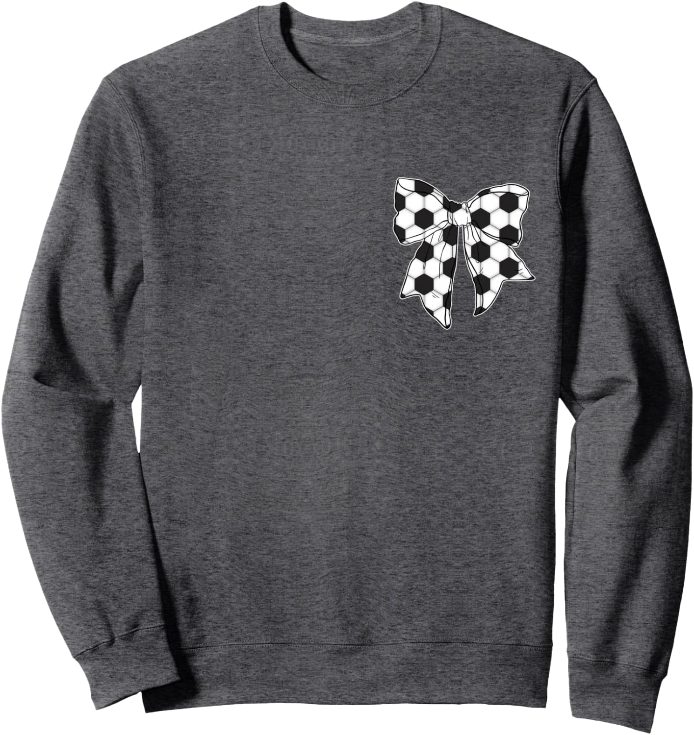 Soccer Bow Game Day Coquette Women Front and Back Print Sweatshirt