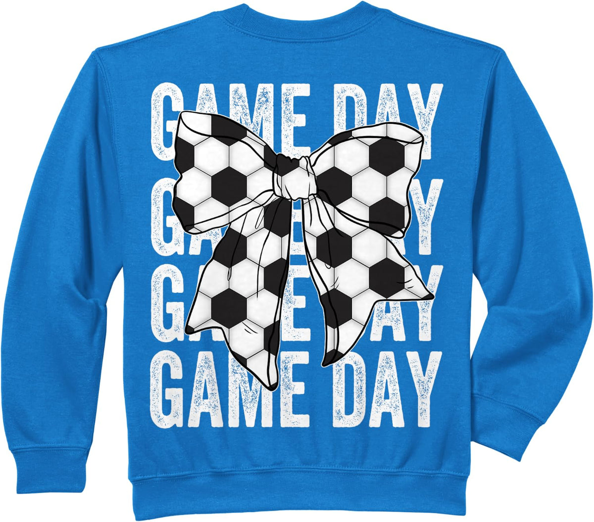 Soccer Bow Game Day Coquette Women Front and Back Print Sweatshirt