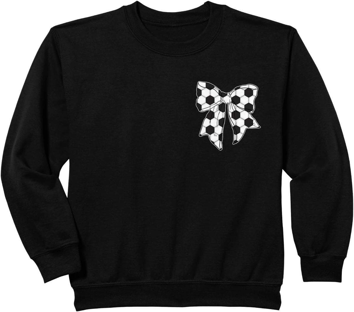 Soccer Bow Game Day Coquette Women Front and Back Print Sweatshirt