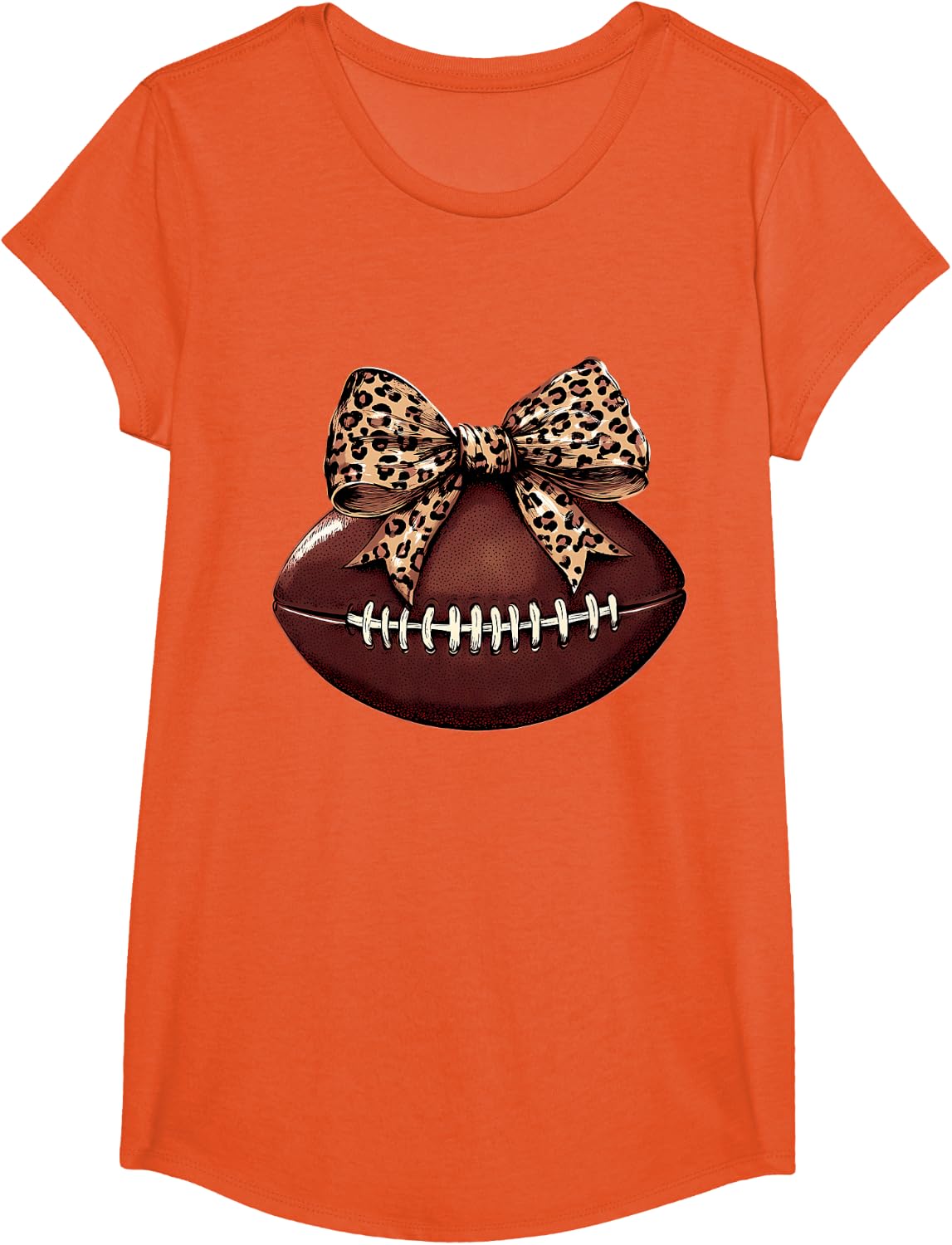 Football Coquette Bow Football Bow Cute Football Mom T-Shirt