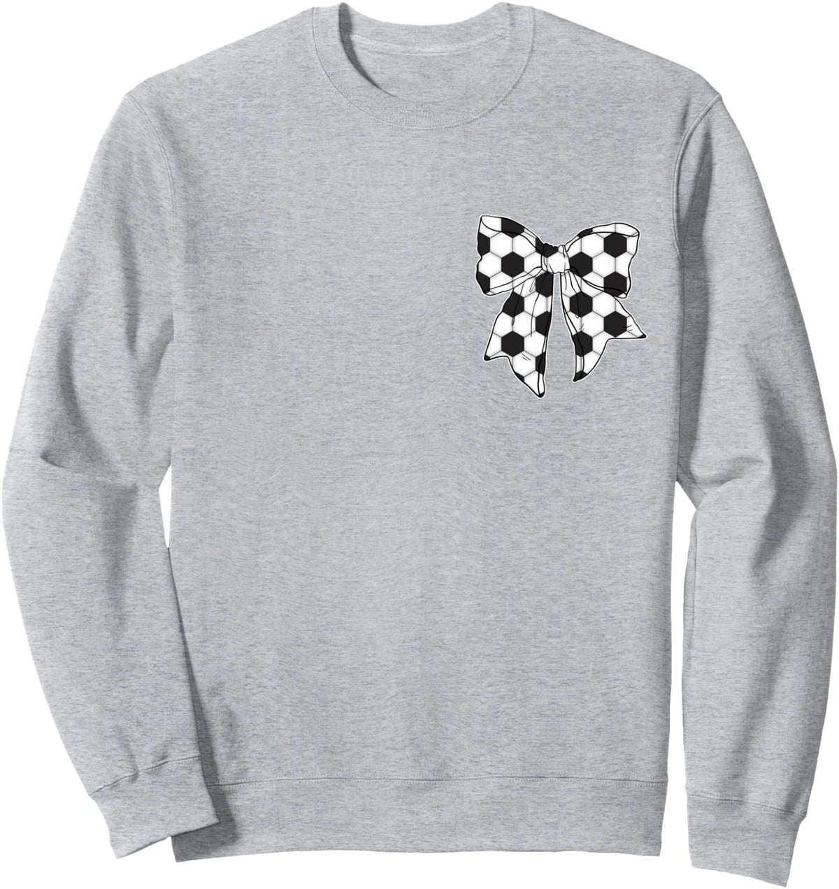 Soccer Bow Game Day Coquette Women Front and Back Print Sweatshirt