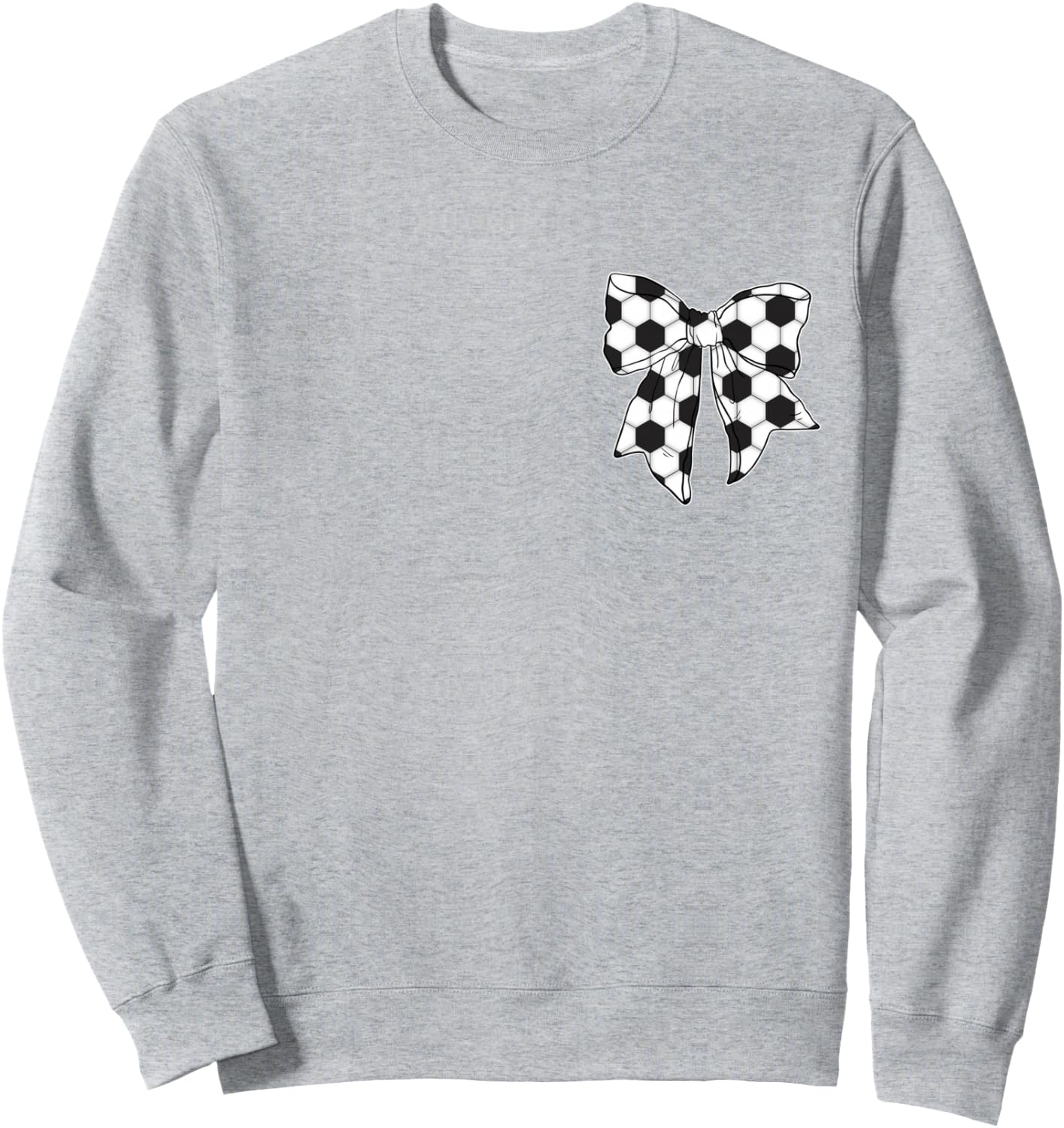 Soccer Bow Game Day Coquette Women Front and Back Print Sweatshirt