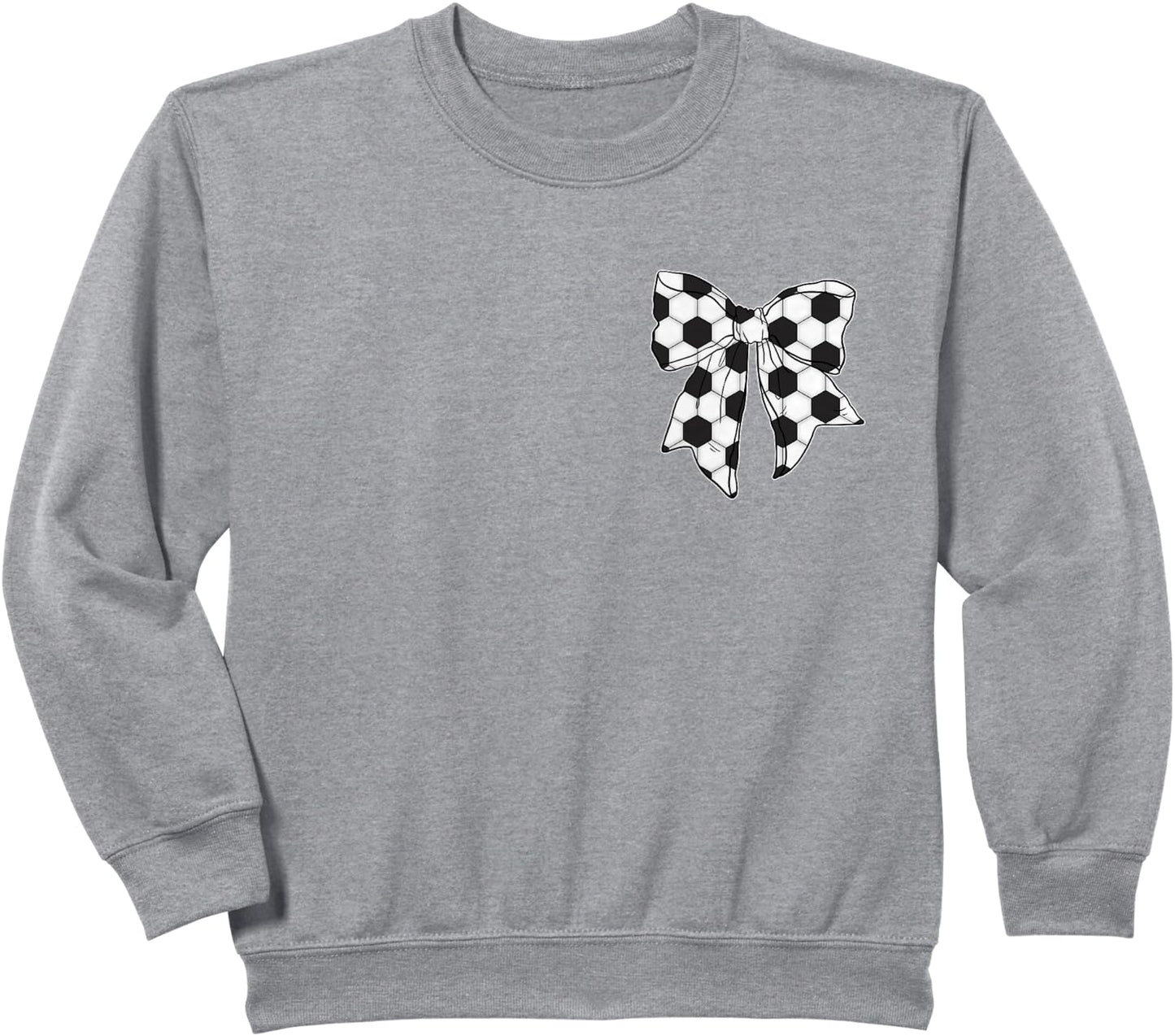 Soccer Bow Game Day Coquette Women Front and Back Print Sweatshirt