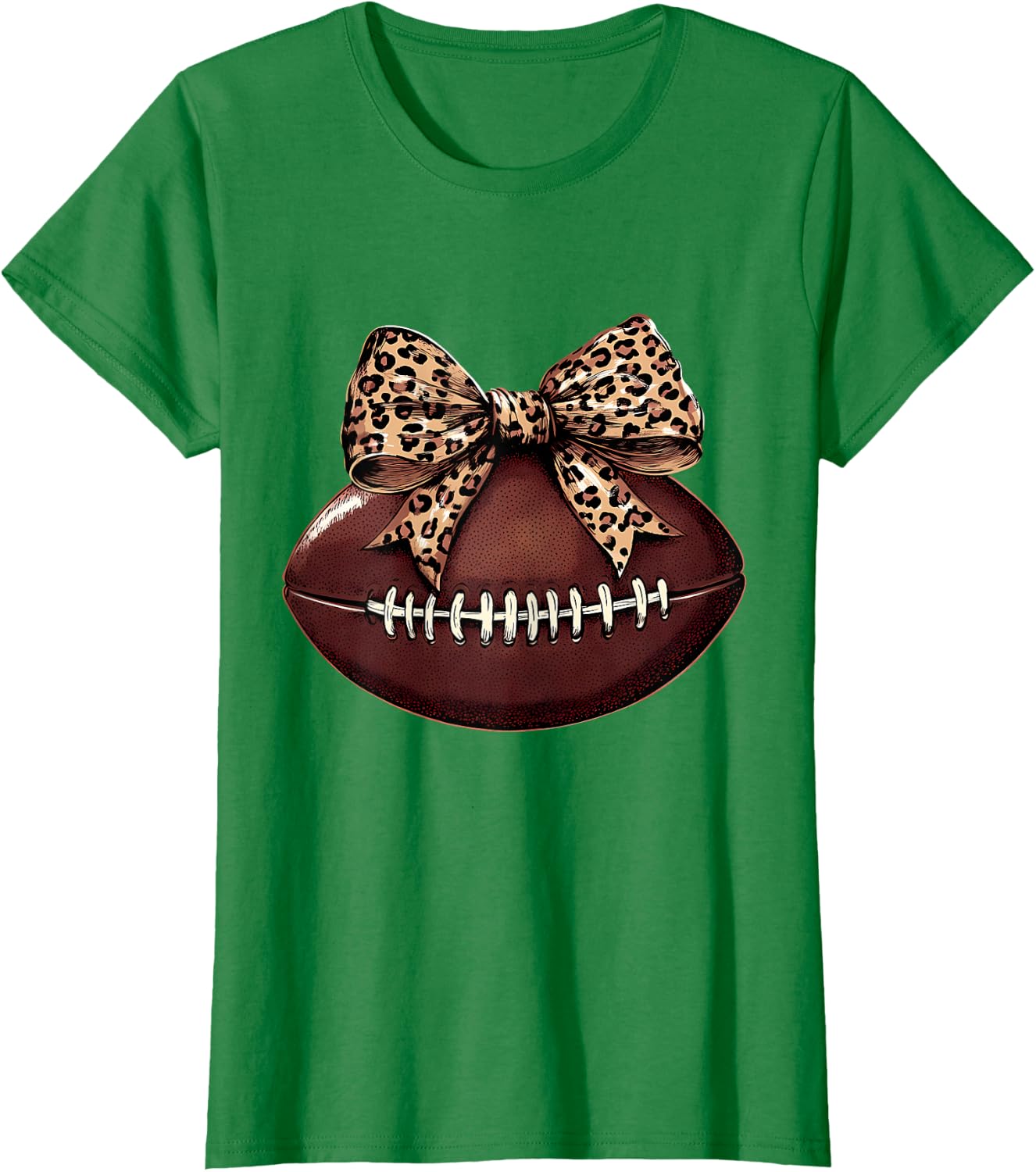 Football Coquette Bow Football Bow Cute Football Mom T-Shirt
