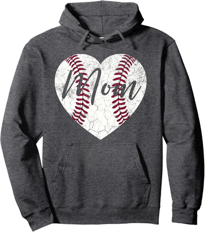 Baseball Mommy Mom Mama Women Wife Pullover Hoodie