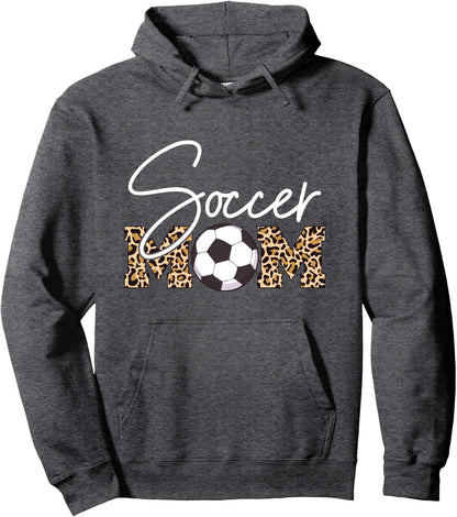 Soccer Mom Leopard Print Ball Pullover Hoodie