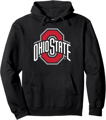 Ohio State Buckeyes Icon Logo Black Officially Licensed Pullover Hoodie