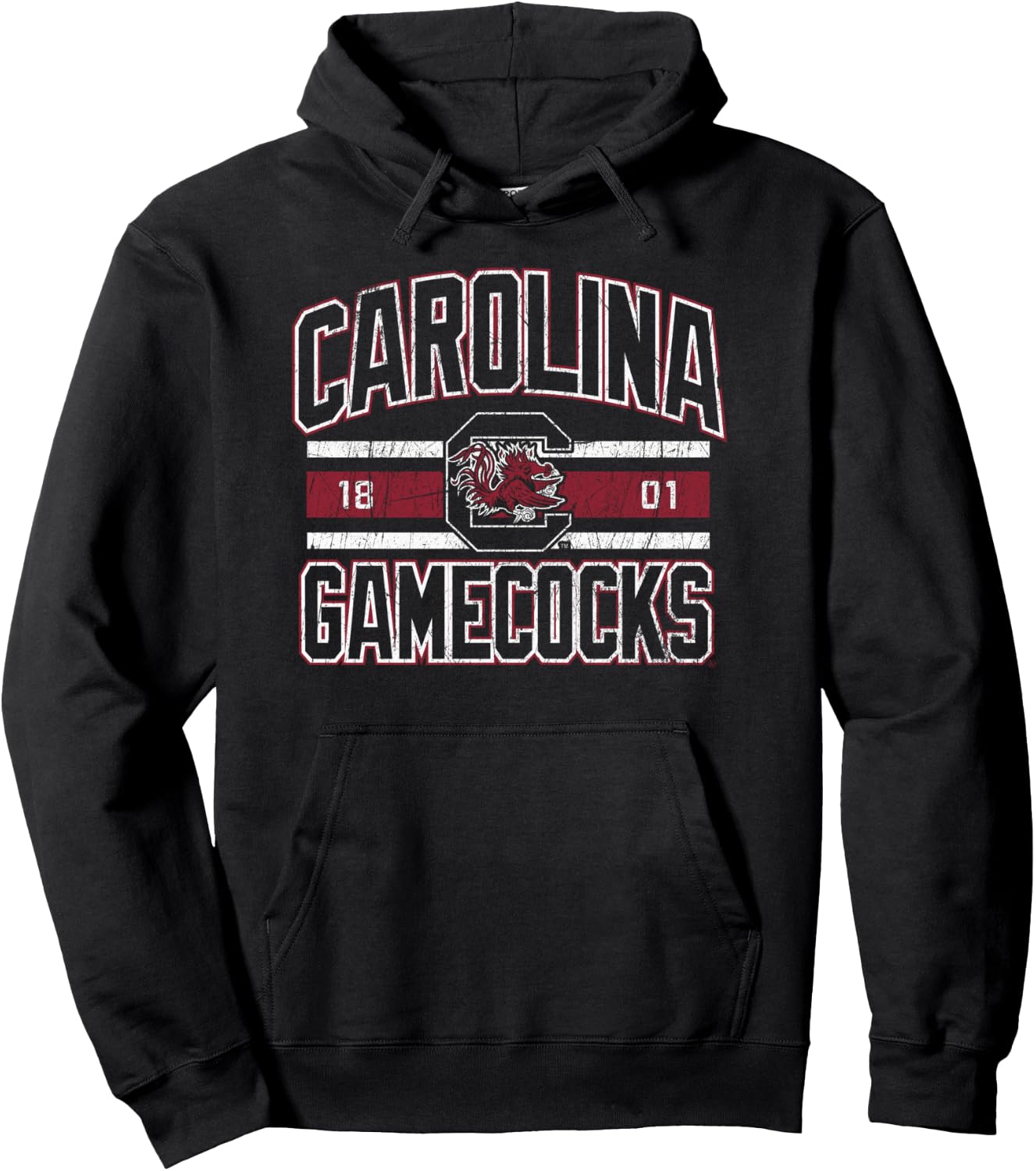 South Carolina Gamecocks Vintage Stripe Officially Licensed Pullover Hoodie