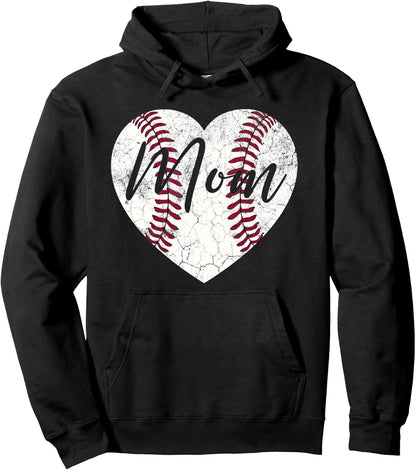 Baseball Mommy Mom Mama Women Wife Pullover Hoodie