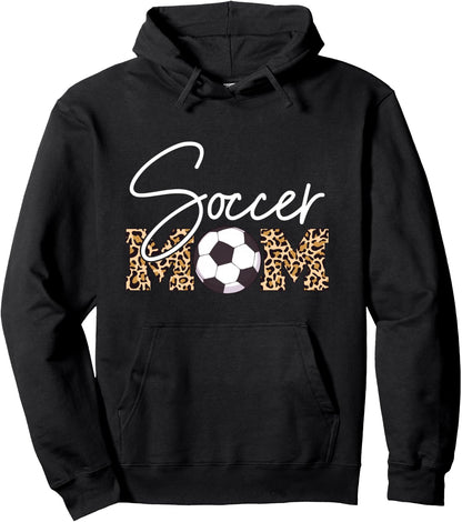Soccer Mom Leopard Print Ball Pullover Hoodie