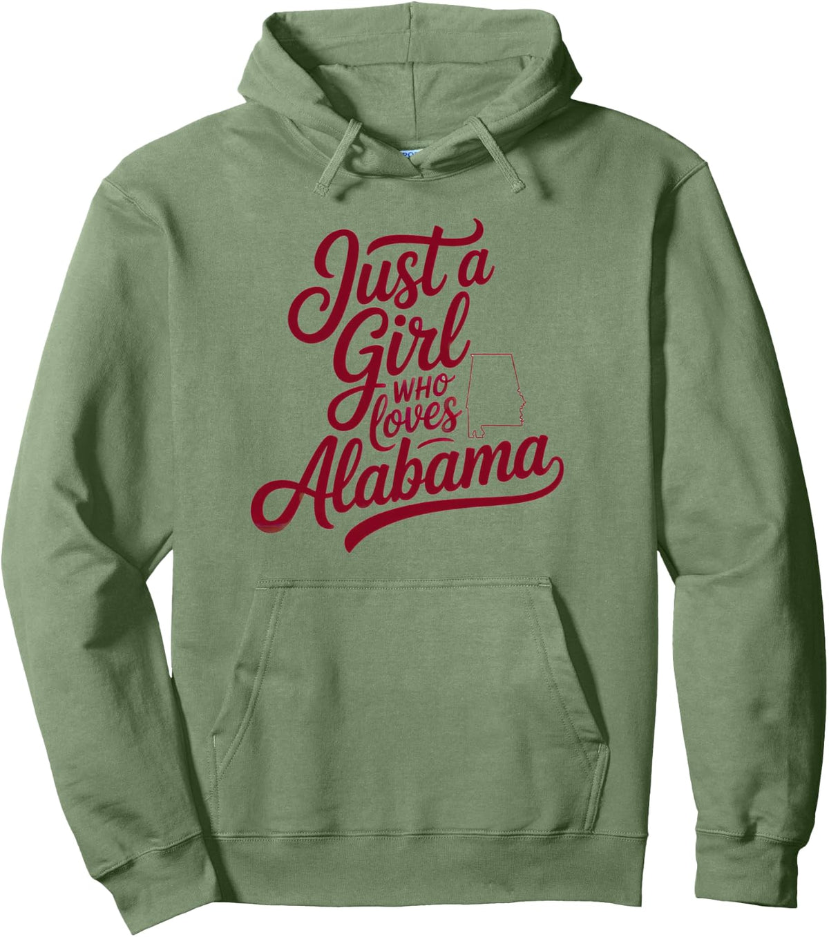 Just A Girl Who Loves Alabama, Women's Girls Cute Alabama Pullover Hoodie