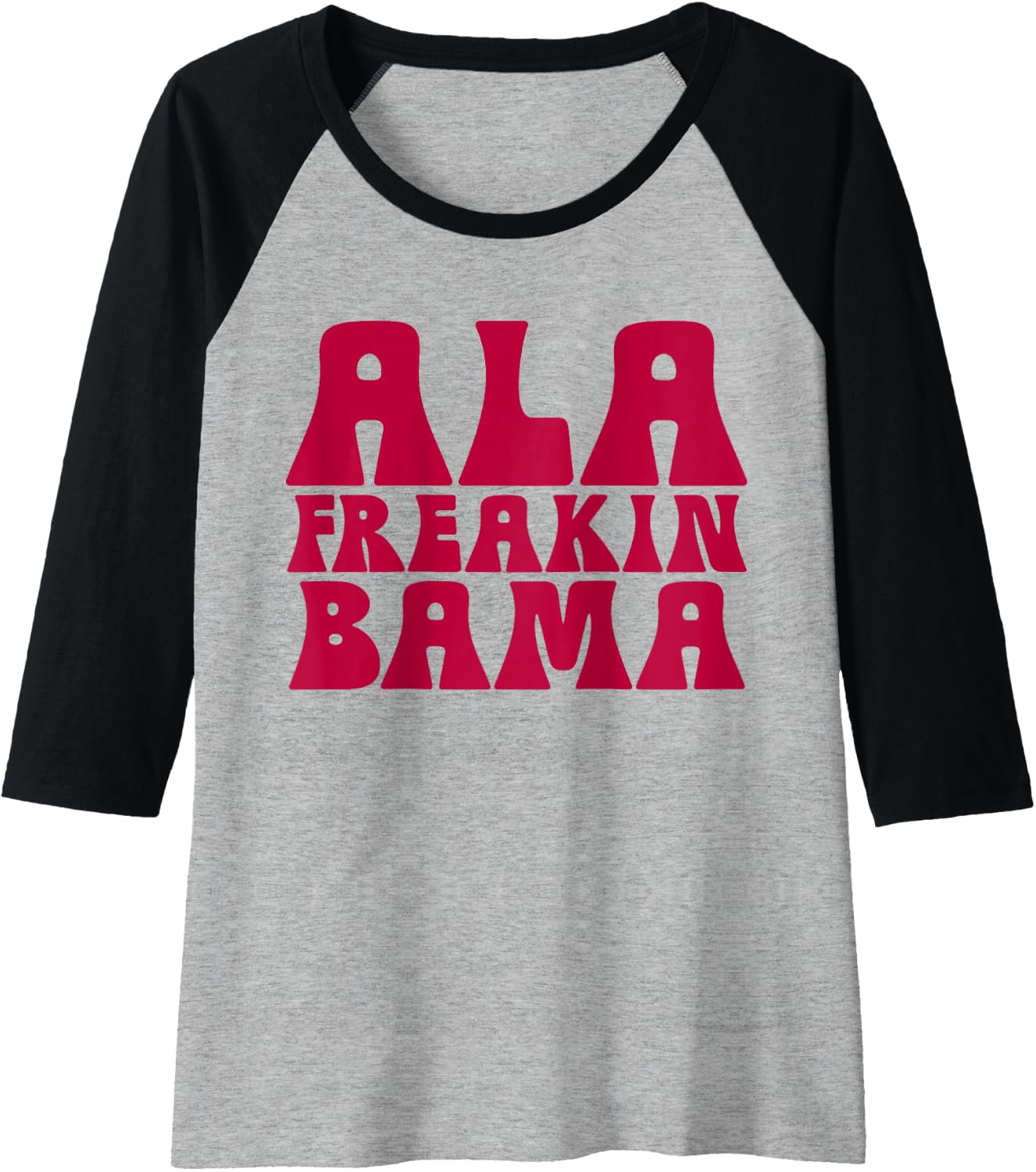 Ala Freakin' Bama - Awesome Alabama Pun Gifts Raglan Baseball Tee