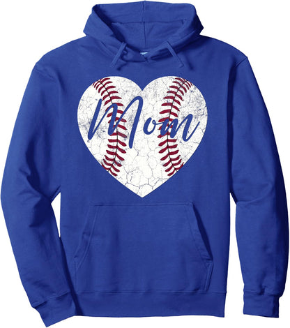 Baseball Mommy Mom Mama Women Wife Pullover Hoodie