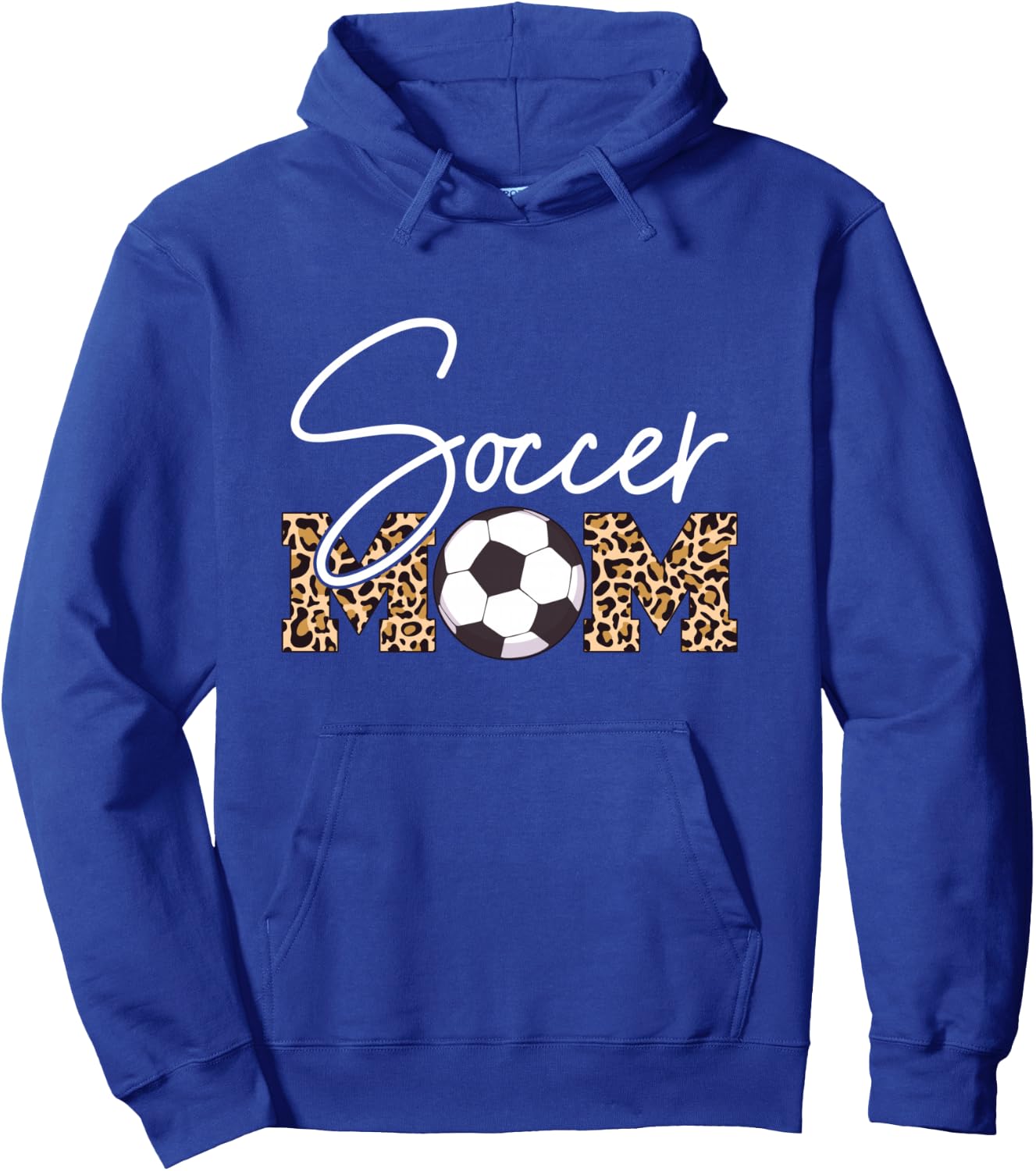 Soccer Mom Leopard Print Ball Pullover Hoodie
