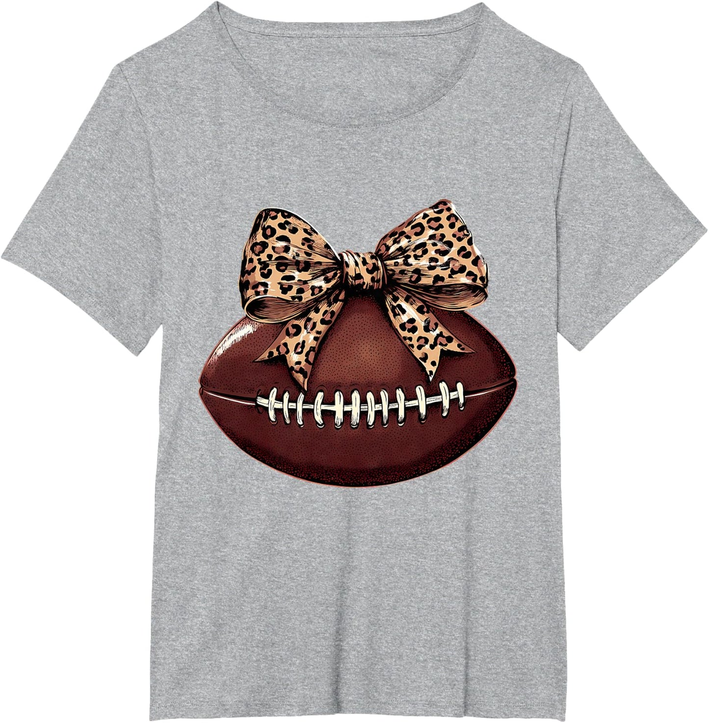 Football Coquette Bow Football Bow Cute Football Mom T-Shirt