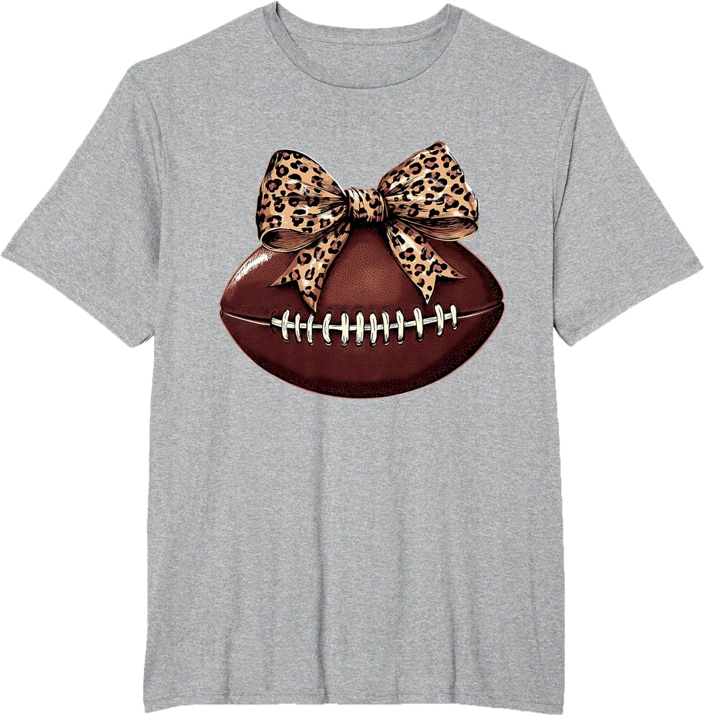 Football Coquette Bow Football Bow Cute Football Mom T-Shirt