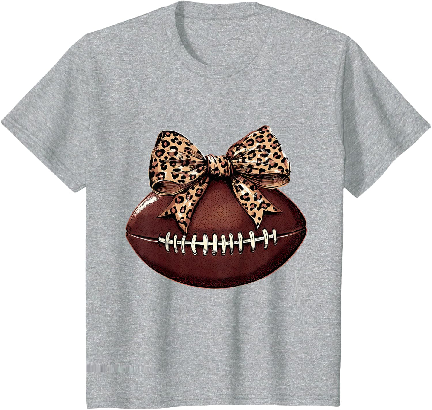 Football Coquette Bow Football Bow Cute Football Mom T-Shirt
