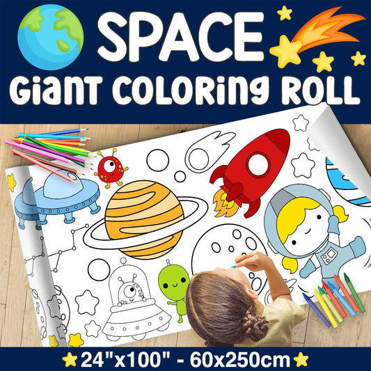 Giant Coloring Paper Activity Roll for Kids, 24"X100"