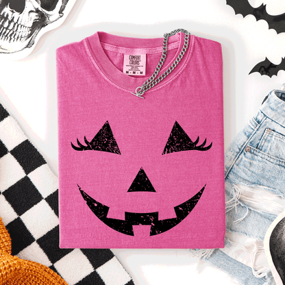 Cute Jack O Lantern Halloween Theme Cozy Silhouette Illustration Seasonal Colorful Edition Comfort Colors Tee