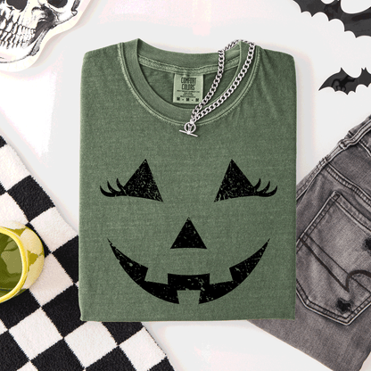 Cute Jack O Lantern Halloween Theme Cozy Silhouette Illustration Seasonal Colorful Edition Comfort Colors Tee