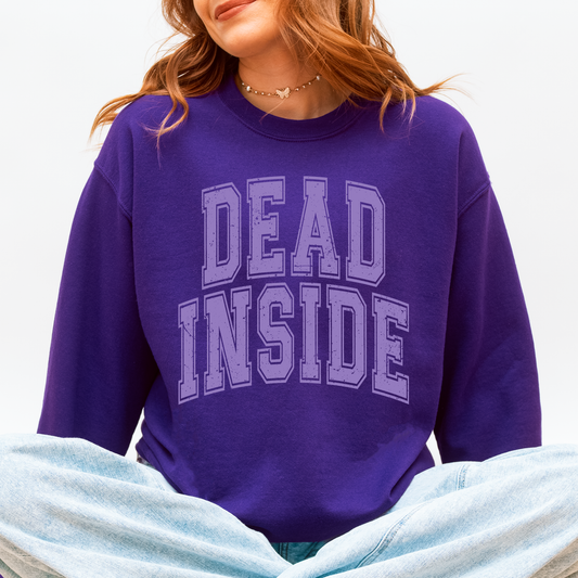 Dead Inside Mood Halloween Vibes Autumn Night Fashion Statement Cozy Graphic Edition Sweatshirt
