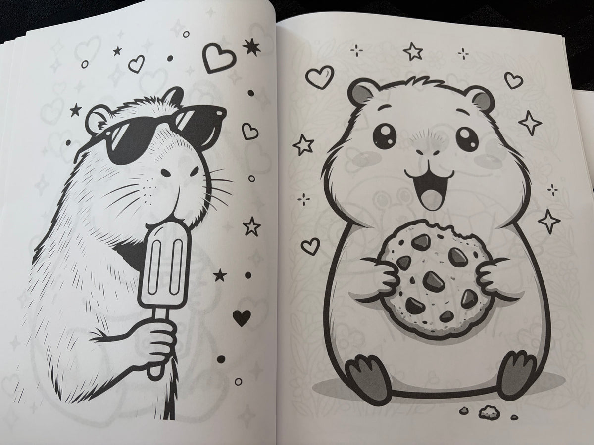 Fluffy Tails and Happy Trails: My First Coloring Book | Created by Krimzen & White