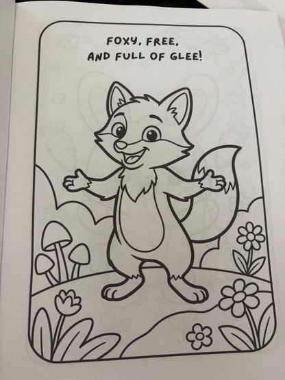 Fluffy Tails and Happy Trails: My First Coloring Book | Created by Krimzen & White