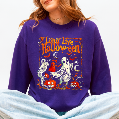 Long Live Halloween Pumpkin Classic Vintage Ghosts Spooky Season Limited Edition Sweatshirt