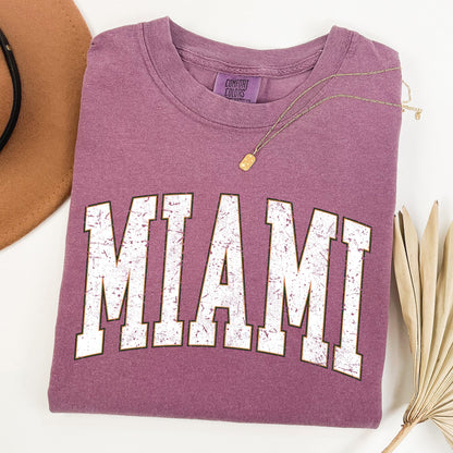 Miami Football Game Day Tailgate State University College Big Game Touchdown Comfort Colors Tee