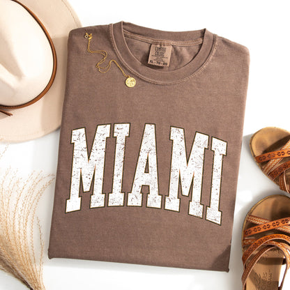 Miami Football Game Day Tailgate State University College Big Game Touchdown Comfort Colors Tee