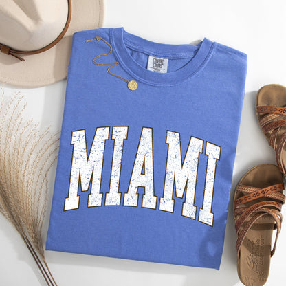 Miami Football Game Day Tailgate State University College Big Game Touchdown Comfort Colors Tee