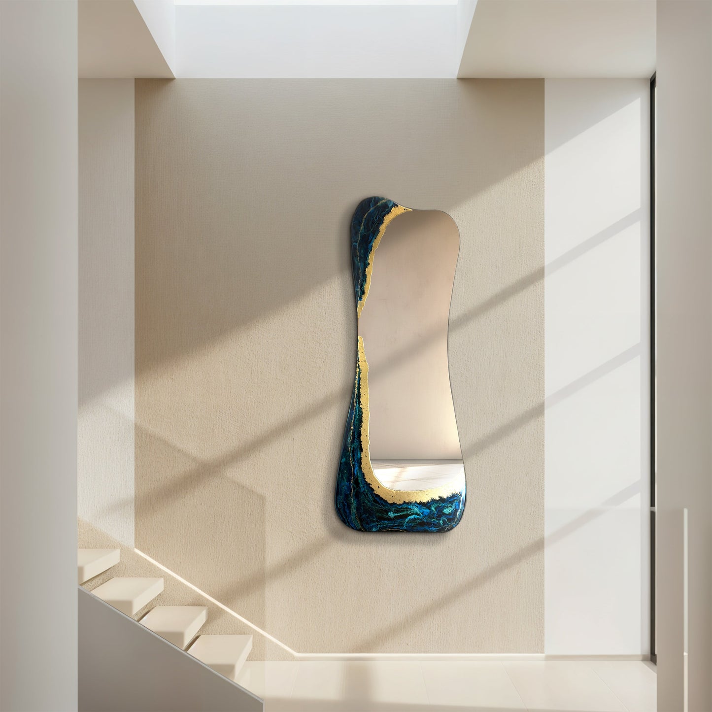 Hand Sculptured Irregular Wall Mirror – Tatiana Glen | Abyss Passage
