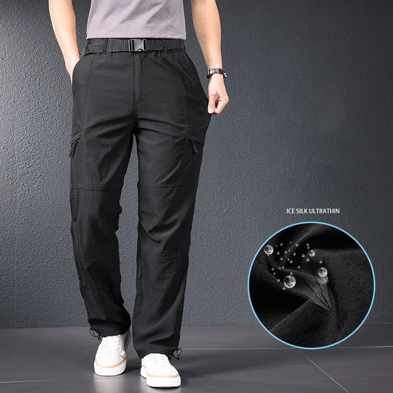 Men’s Ice Silk Quick Dry Hiking & Travel Pants – Lightweight Outdoor Casual Summer Wear