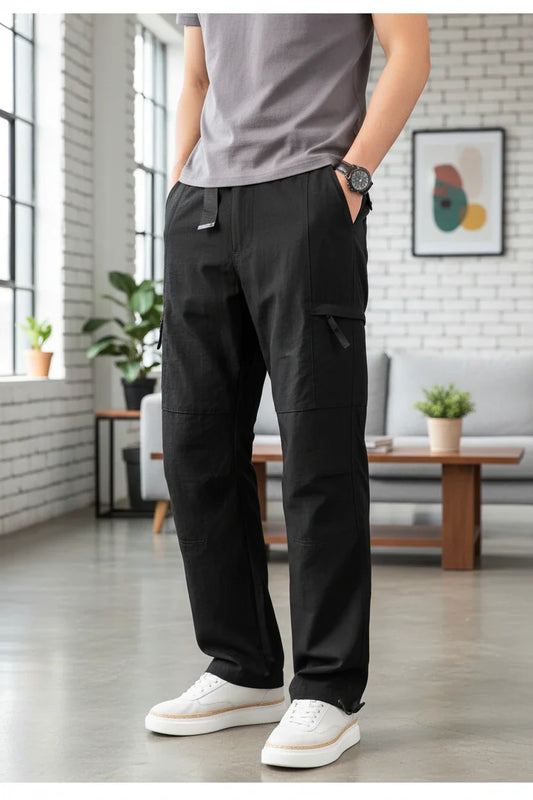 Men’s Ice Silk Quick Dry Hiking & Travel Pants – Lightweight Outdoor Casual Summer Wear
