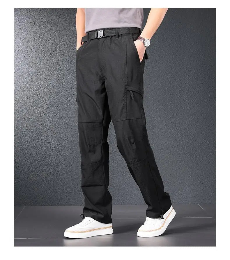 Men’s Ice Silk Quick Dry Hiking & Travel Pants – Lightweight Outdoor Casual Summer Wear