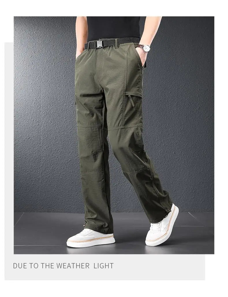 Men’s Ice Silk Quick Dry Hiking & Travel Pants – Lightweight Outdoor Casual Summer Wear