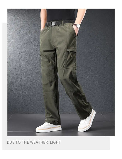 Men’s Ice Silk Quick Dry Hiking & Travel Pants – Lightweight Outdoor Casual Summer Wear