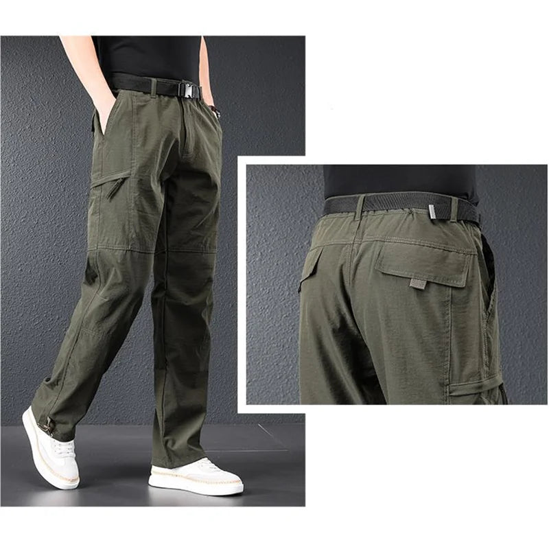Men’s Ice Silk Quick Dry Hiking & Travel Pants – Lightweight Outdoor Casual Summer Wear