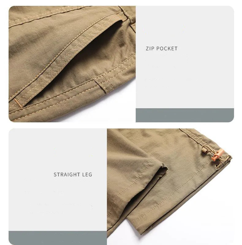 Men’s Ice Silk Quick Dry Hiking & Travel Pants – Lightweight Outdoor Casual Summer Wear