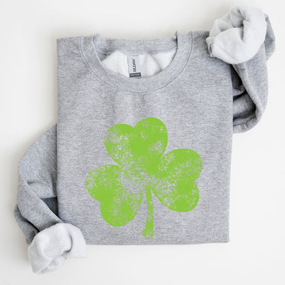 Vintage Shamrock St Patrick's Day Celebration Irish Pride Classic Motif For Festive Wear Sweatshirt